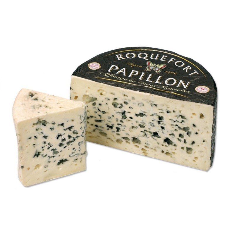 French Roquefort Cheese - Black Label - Half Wheel - AOC - Approx. 3Lbs